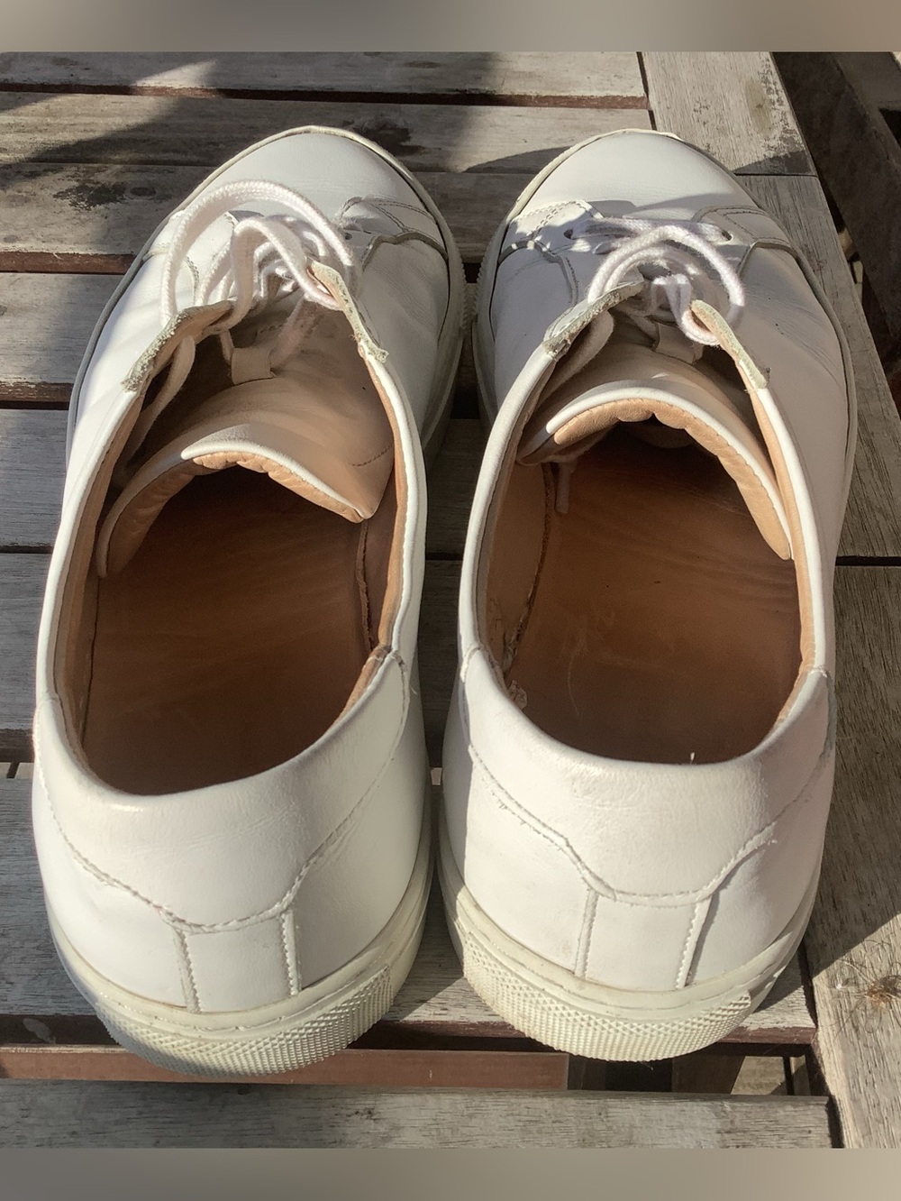 SuitSupply Trainer White Leather Casual Lace Up Sneaker - Men's Sz 10 (EU43) - Picture 5 of 8